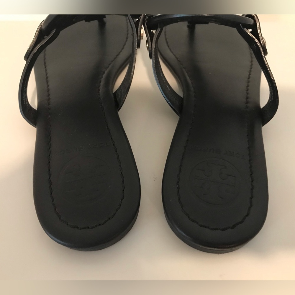 Tory Burch Black Miller Sandals SZ 6.5 - Picture 5 of 8